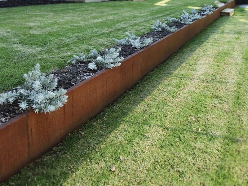 18"tall corten garden retaining wall