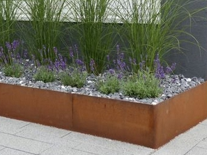 12' tall garden retaining wall