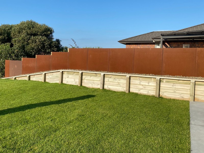 60" tall x 48" wide corten fence panels