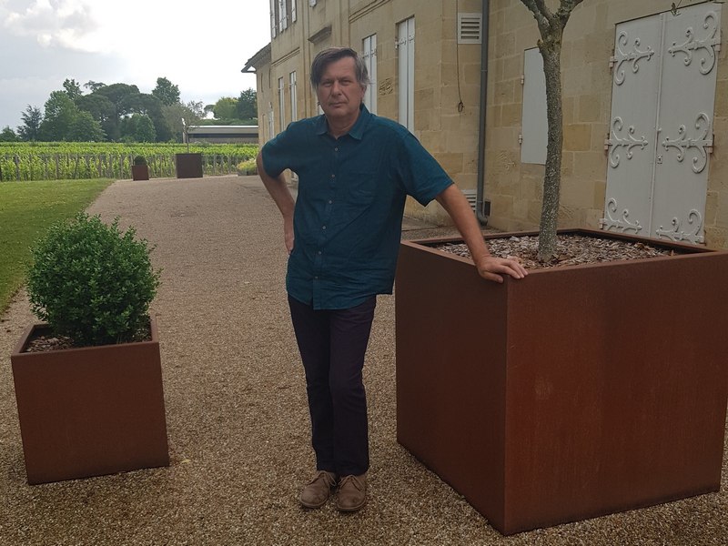 corten cube one piece planters